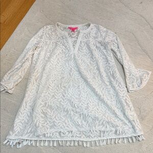 Lilly Pulitzer Cream Lace Tunic